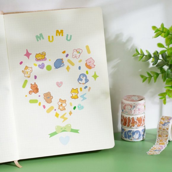 Korean Style Animal Die Cut Masking Tape - Picture 2 of 15